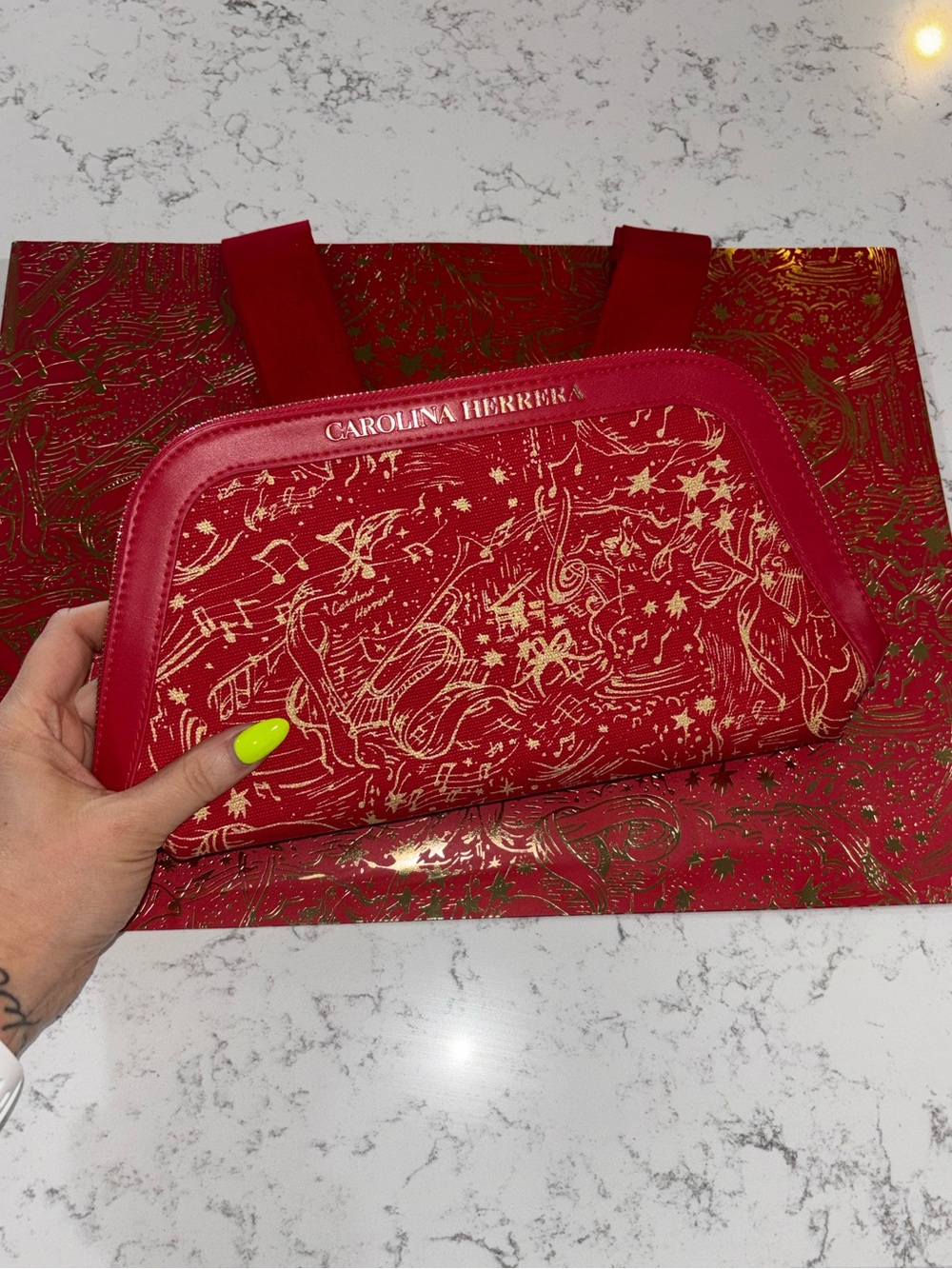 Carolina Herrera Red Cosmetic Bag